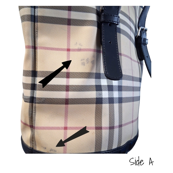 Vintage Burberry London Nova Check Bucket Bag Classic Plaid - Picture 5 of 12